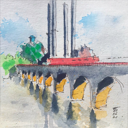 Stone Arch Bridge and Power Plant, Minneapolis, 09.26.21