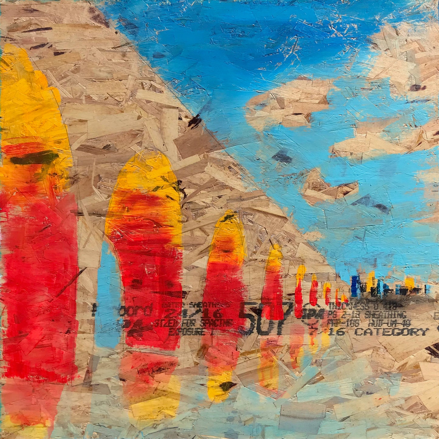 Stone Arch Bridge Orange, 36 x 36