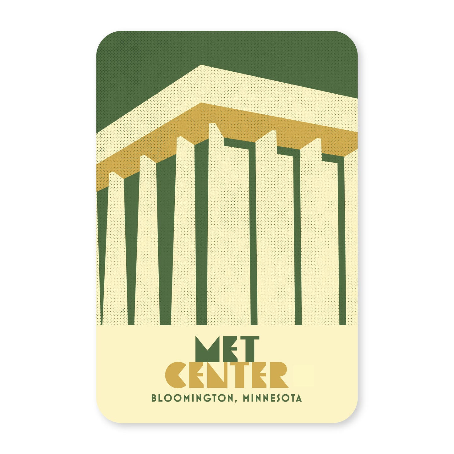 Met Center, Bloomington, Minnesota, Minimalist Art Postcard