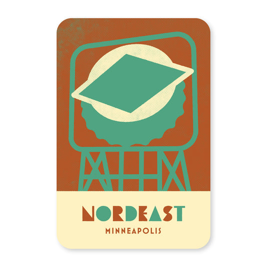 Nordeast, Minneapolis, Minnesota, Minimalist Art Postcard