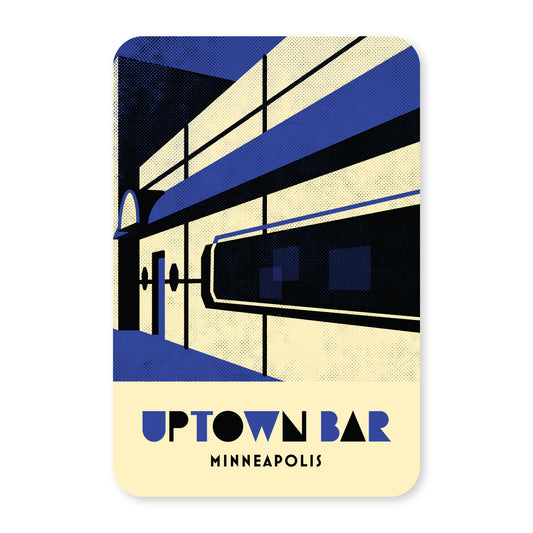 Uptown Bar, Minneapolis, Minnesota, Minimalist Art Postcard