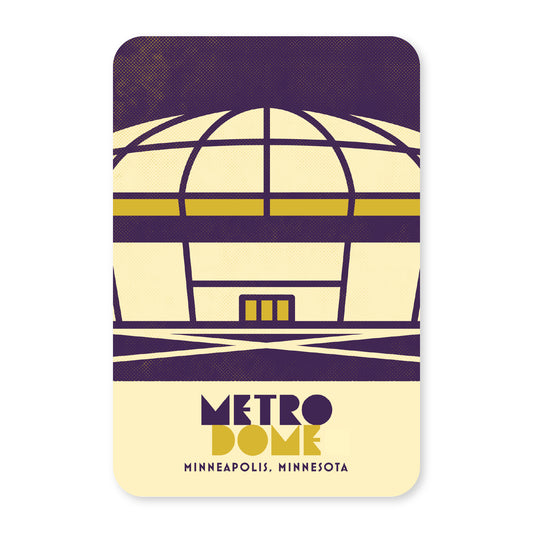 Metrodome, Minneapolis, Minnesota, Minimalist Art Postcard