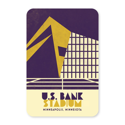 U.S. Bank Stadium, Minneapolis, Minnesota, Minimalist Art Postcard
