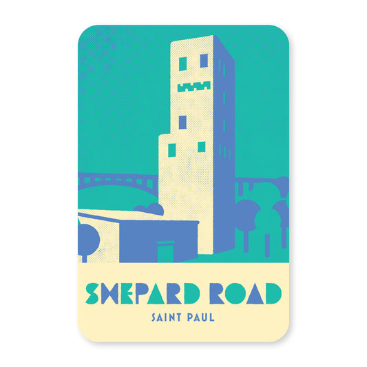 Shepard Road, St. Paul, Minnesota, Minimalist Art Postcard