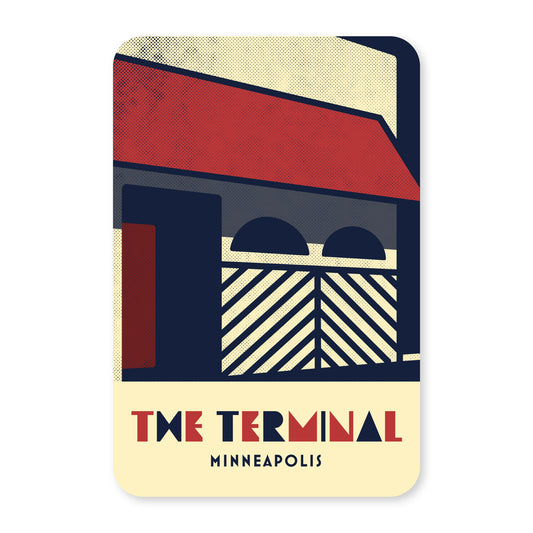 Terminal Bar, Minneapolis, Minnesota, Minimalist Art Postcard