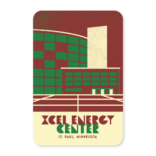 XCEL Energy Center, St. Paul, Minnesota, Minimalist Art Postcard