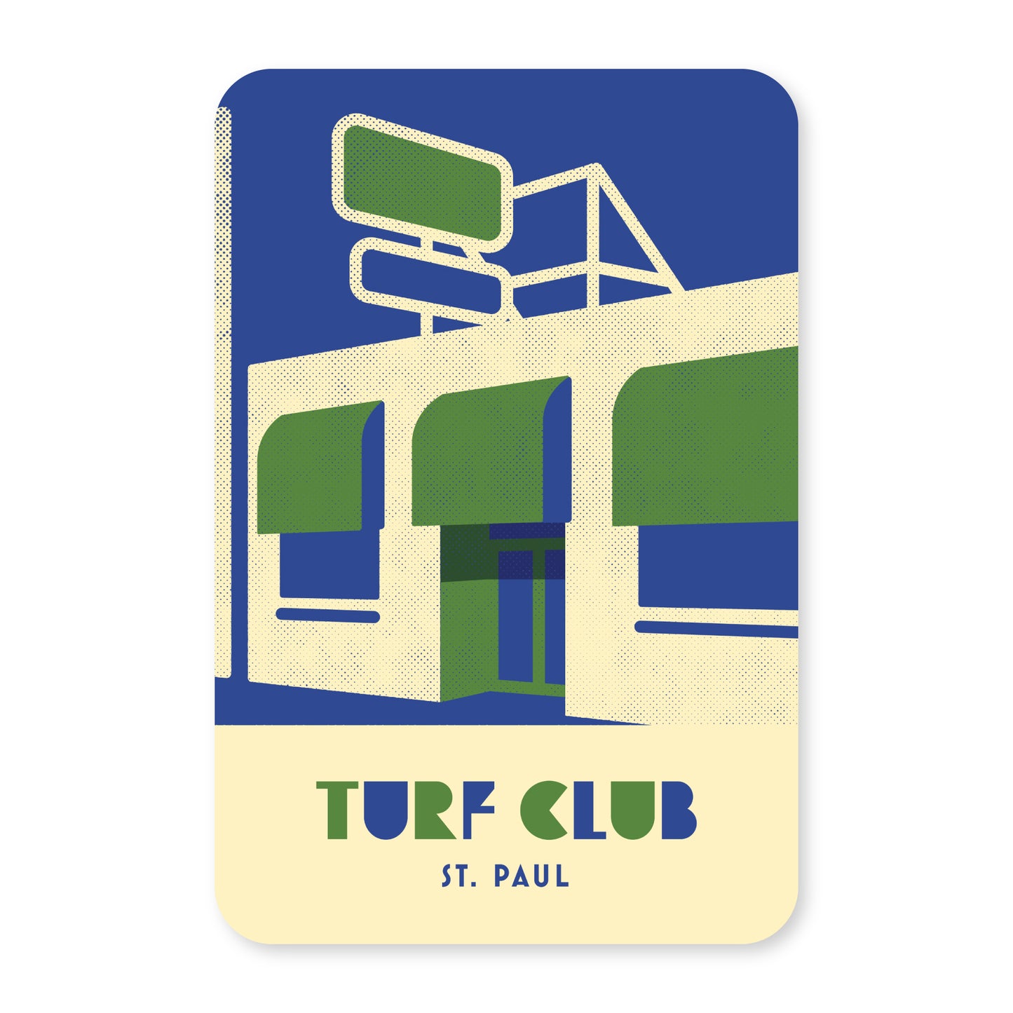 Turf Club, Minneapolis, Minnesota, Minimalist Art Postcard
