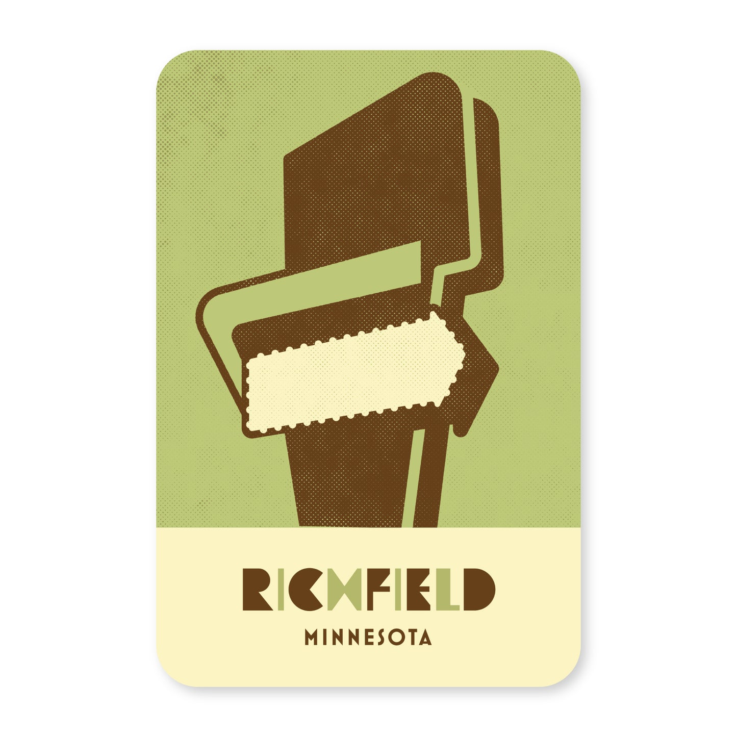 Richfield, Minnesota, Minimalist Art Postcard