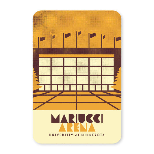 University of Minnesota, Mariucci Arena, Minimalist Art Postcard