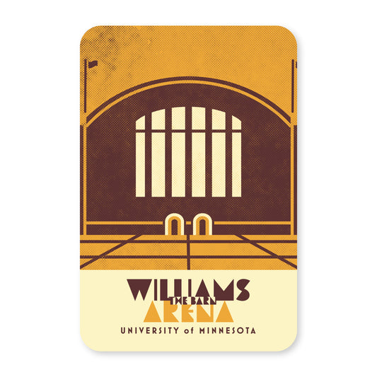 University of Minnesota, Williams Arena, Minimalist Art Postcard