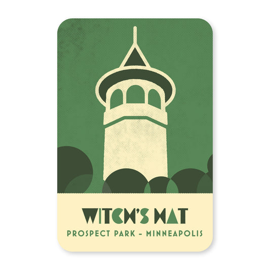 Witch's Hat, Minnesota, Minimalist Art Postcard