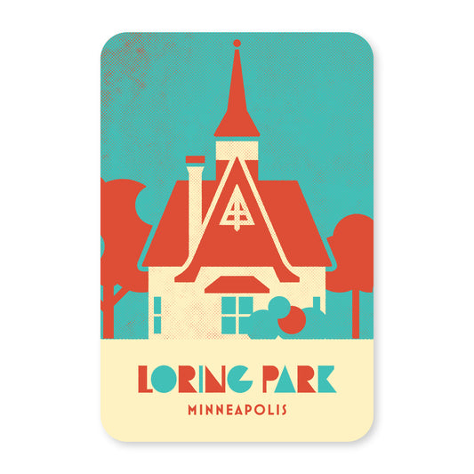 Loring Park, Minneapolis, Minnesota, Minimalist Art Postcard