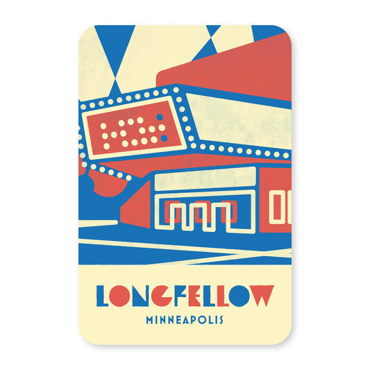 Longfellow, Minneapolis, Minnesota, Minimalist Art Postcard