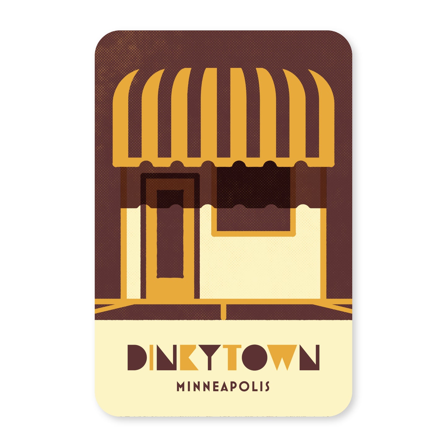 Dinkytown, Minneapolis, Minnesota, Minimalist Art Postcard