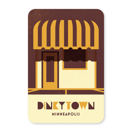 Dinkytown, Minneapolis, Minnesota, Minimalist Art Postcard