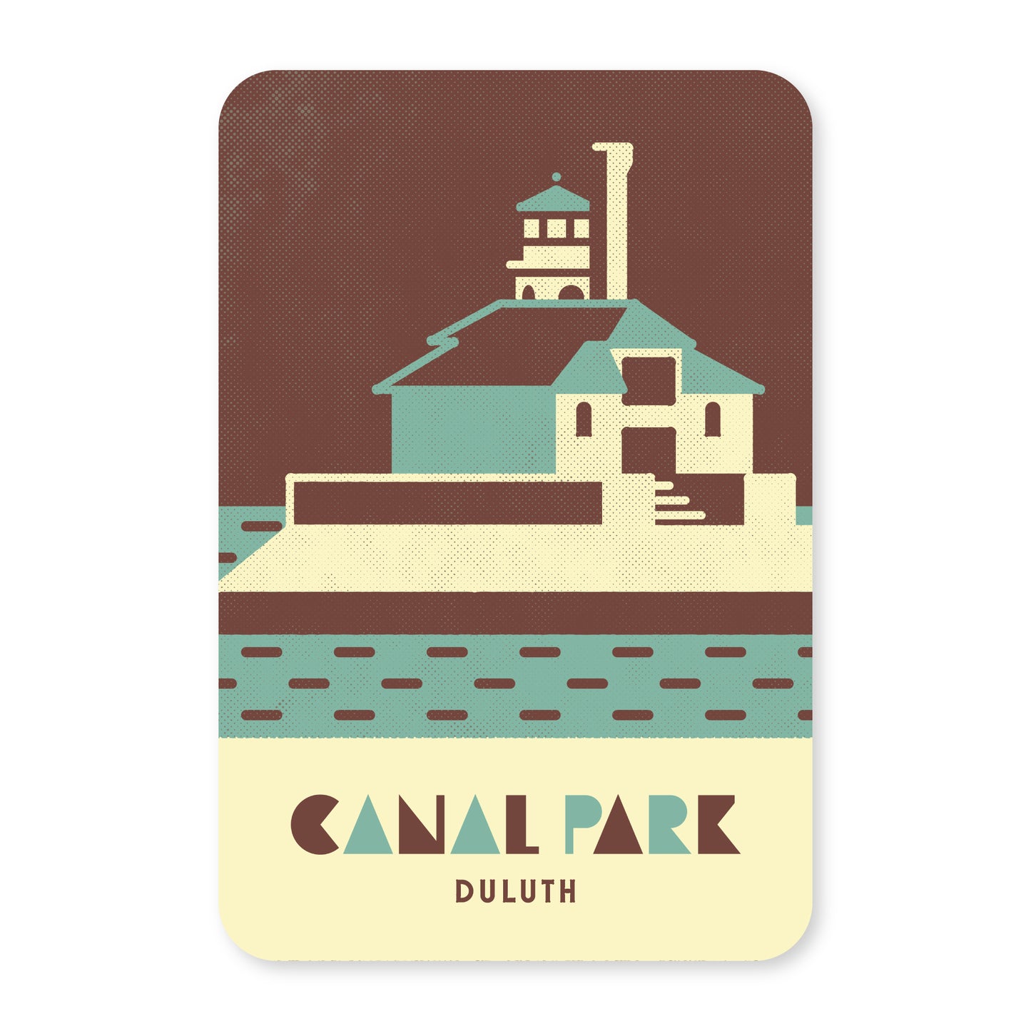 Canal Park, Duluth, Minnesota, Minimalist Art Postcard