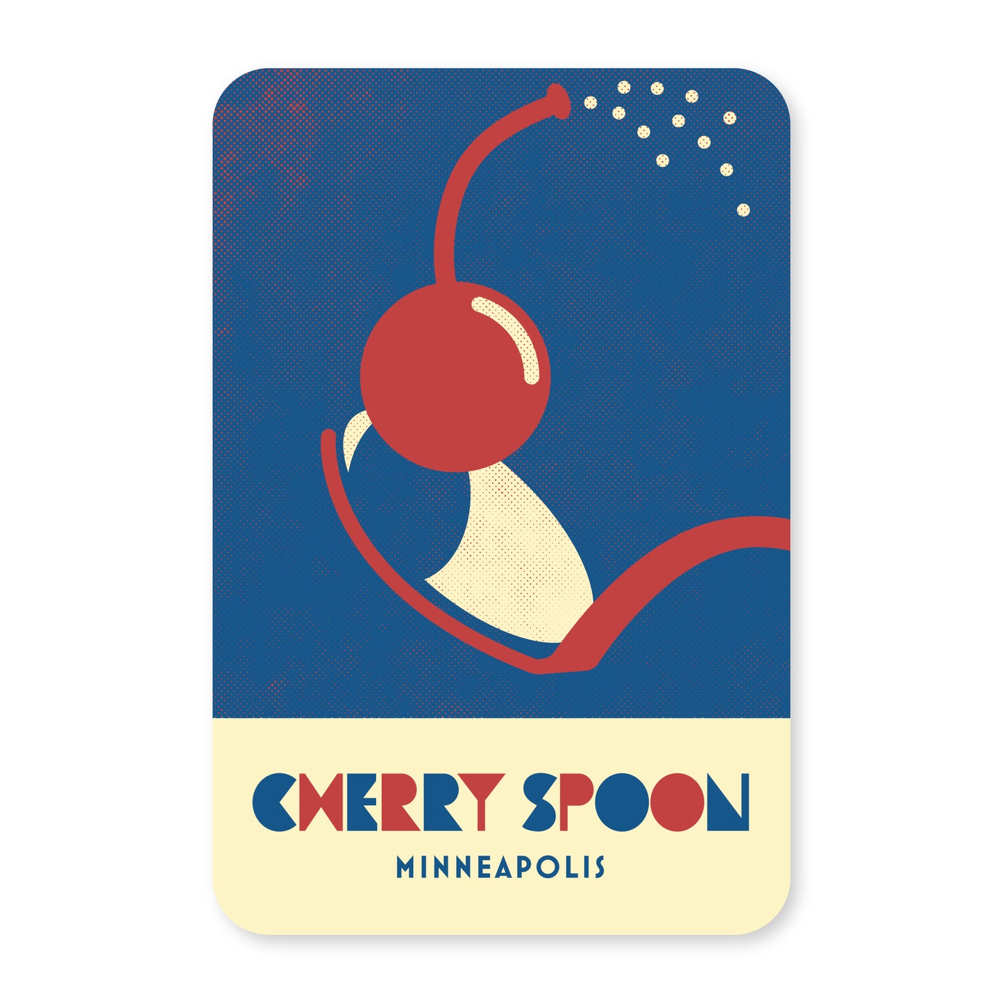 Cherry Spoon Sculpture, Minneapolis, Minnesota, Minimalist Art Postcard