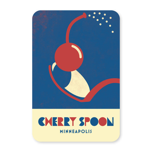 Cherry Spoon Sculpture, Minneapolis, Minnesota, Minimalist Art Postcard