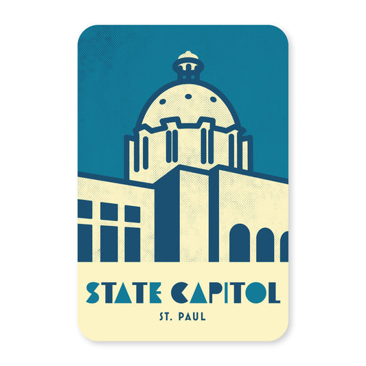 State Capitol, St. Paul, Minnesota, Minimalist Art Postcard