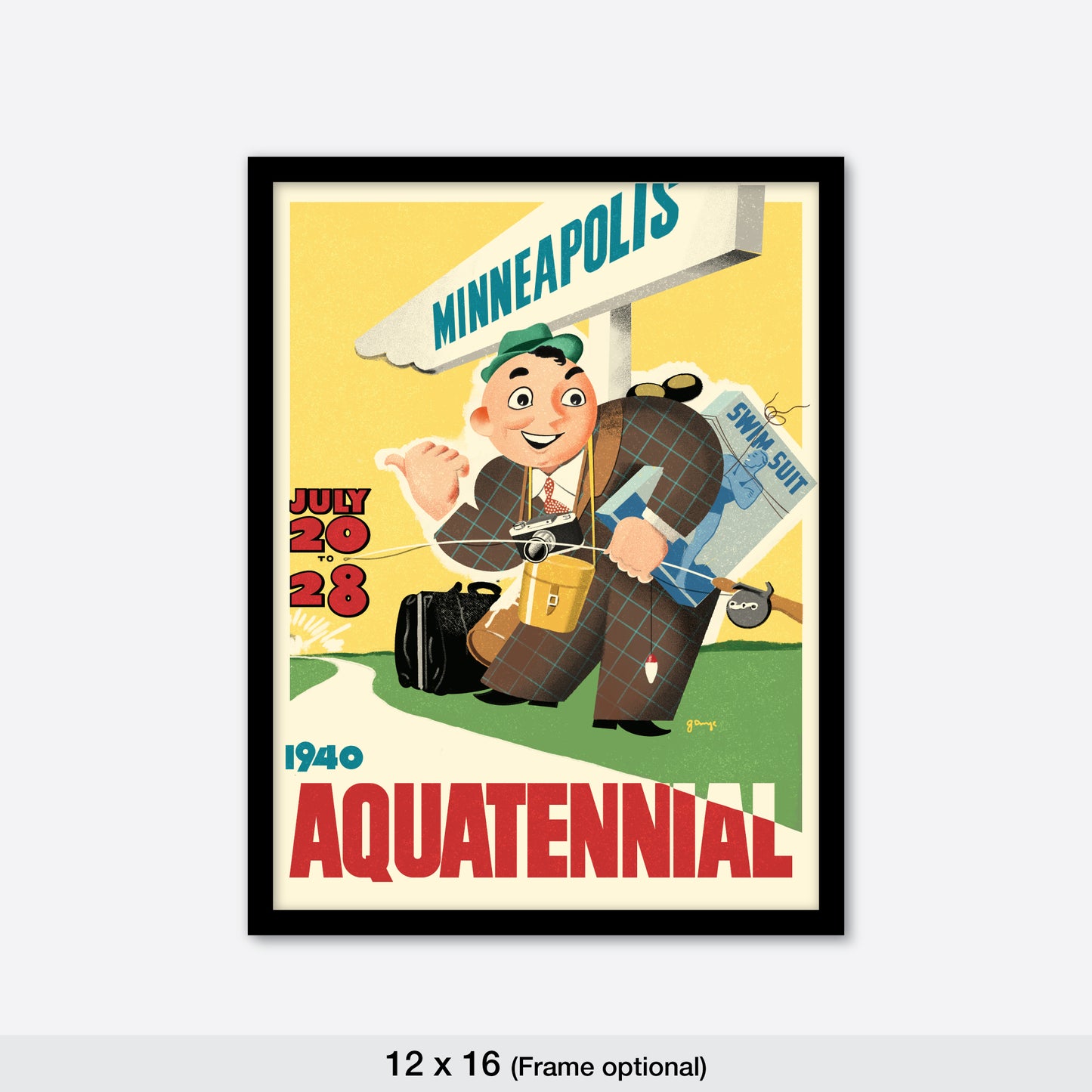 Minneapolis Aquatennial 1940, Re-creation of Poster Art