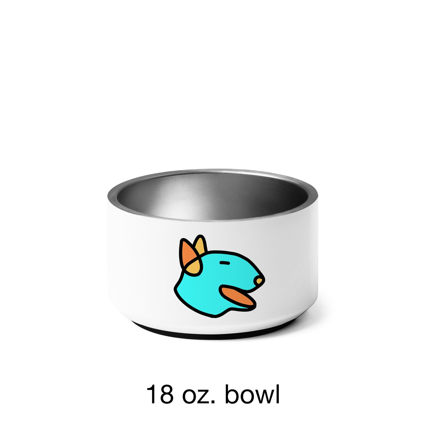 Pop-Art Bull Terrier, with Custom Name, Bowl