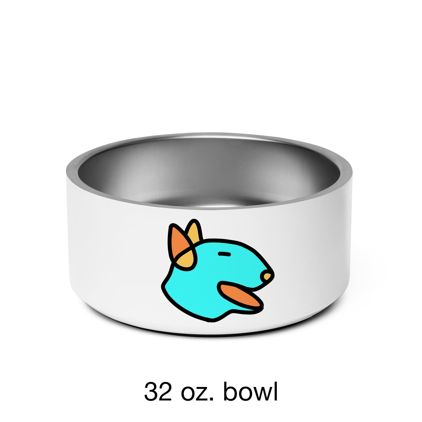 Pop-Art Bull Terrier, with Custom Name, Bowl