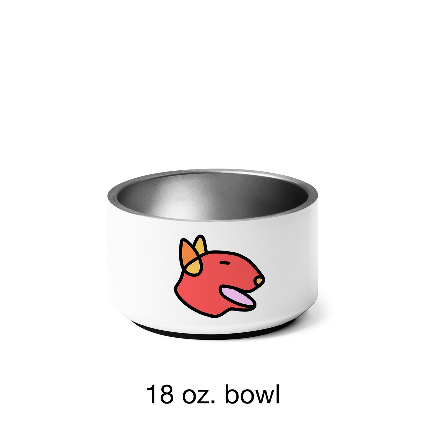 Pop-Art Bull Terrier, with Custom Name, Bowl