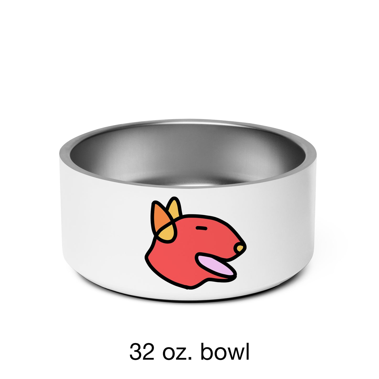 Pop-Art Bull Terrier, with Custom Name, Bowl