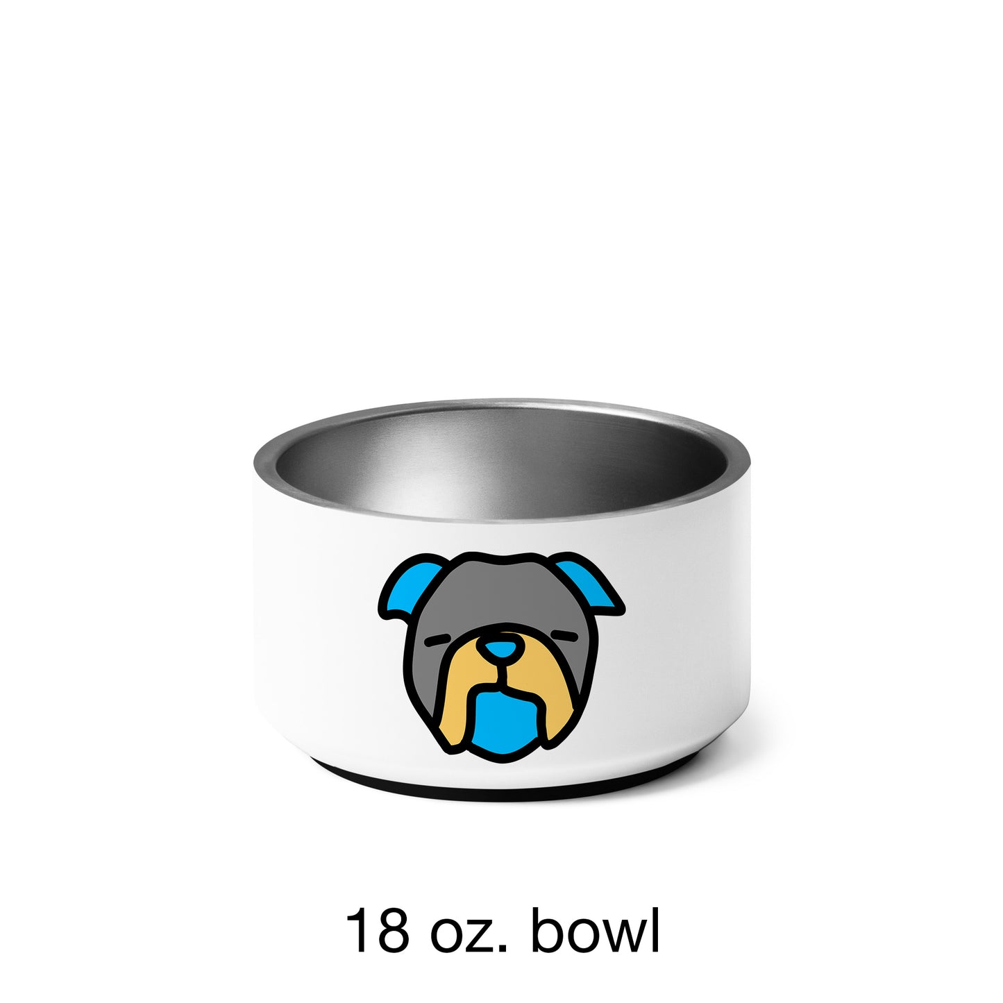 Pop-Art Bulldog, with Custom Name, Bowl