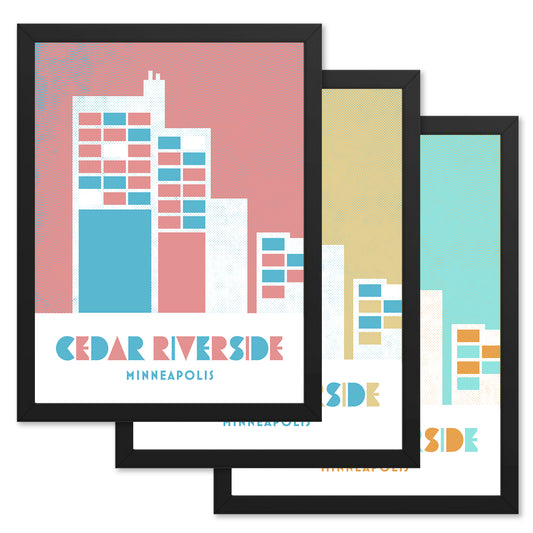 Cedar-Riverside Minneapolis, Minnesota, Minimalist Art, Poster Print