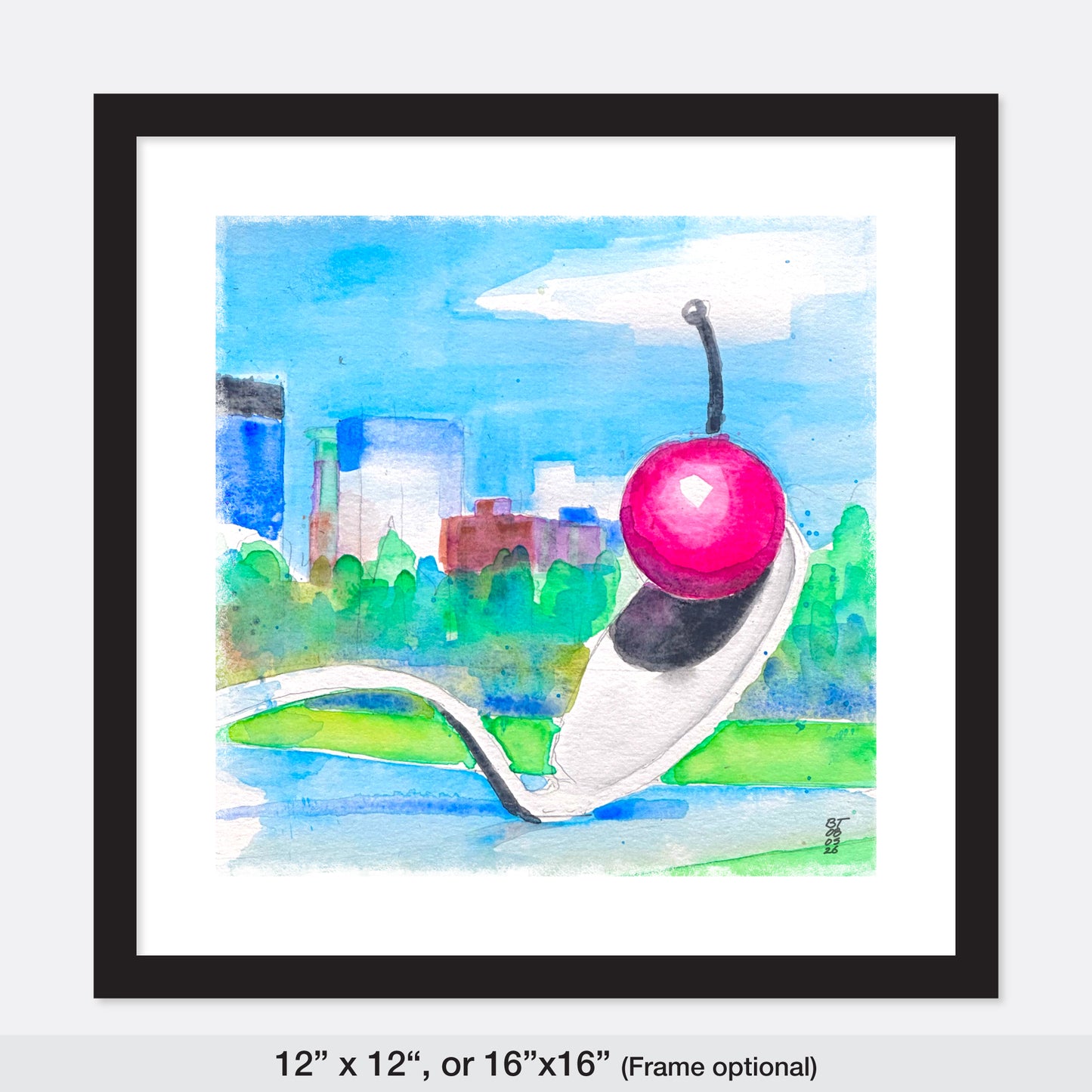 Cherry Spoon Bridge, Walker Art Center, Minneapolis, Print