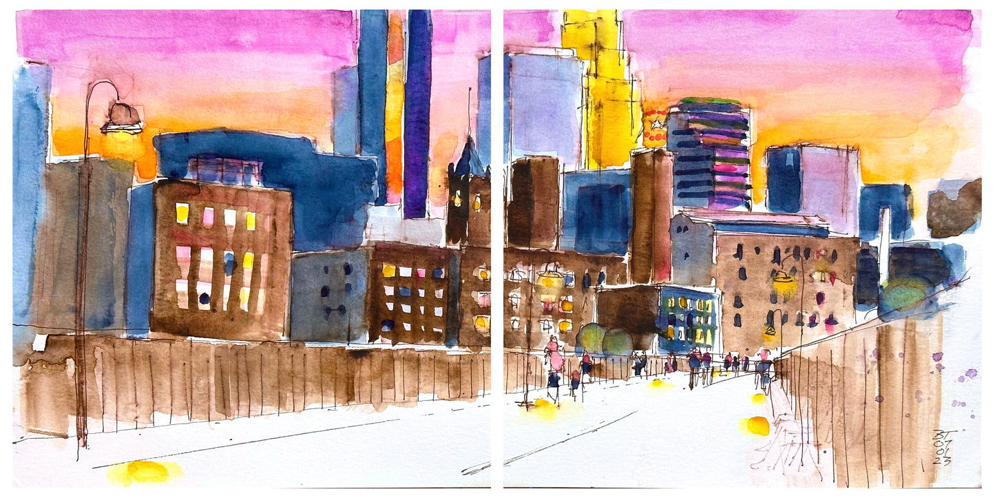 Minneapolis Skyline (Diptych), 07.01.23