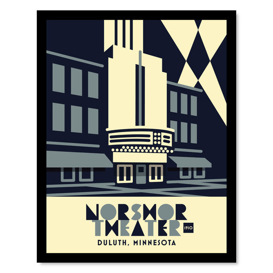 NorShore Theatre, Duluth, Minnesota, Minimalist Art, Poster