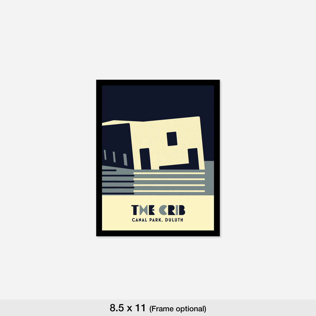 The "Crib", Canal Park, Duluth, Minnesota, Minimalist Art, Poster