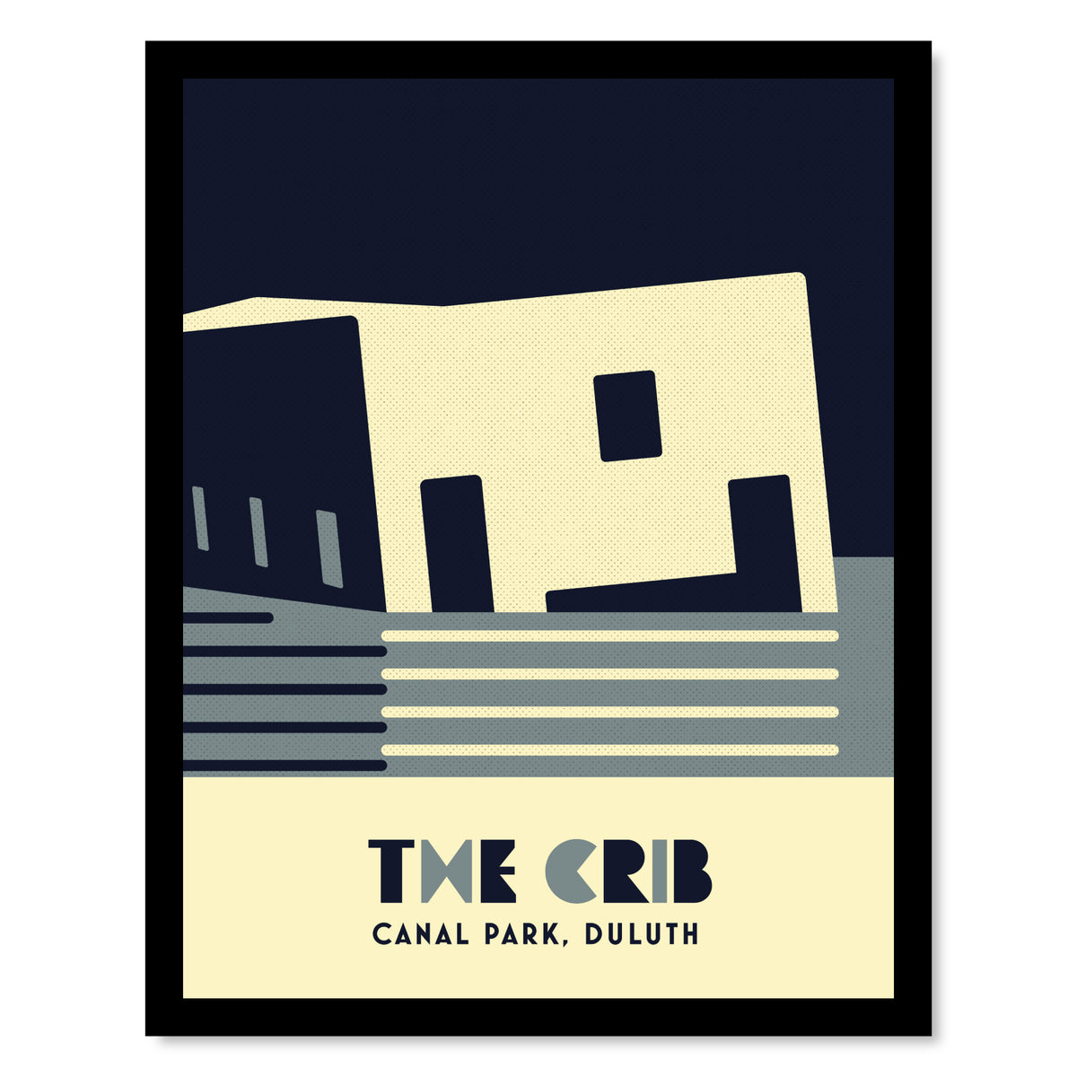 The "Crib", Canal Park, Duluth, Minnesota, Minimalist Art, Poster