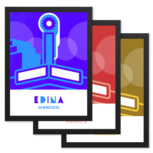 Edina, Minnesota, Minimalist Art Poster Print