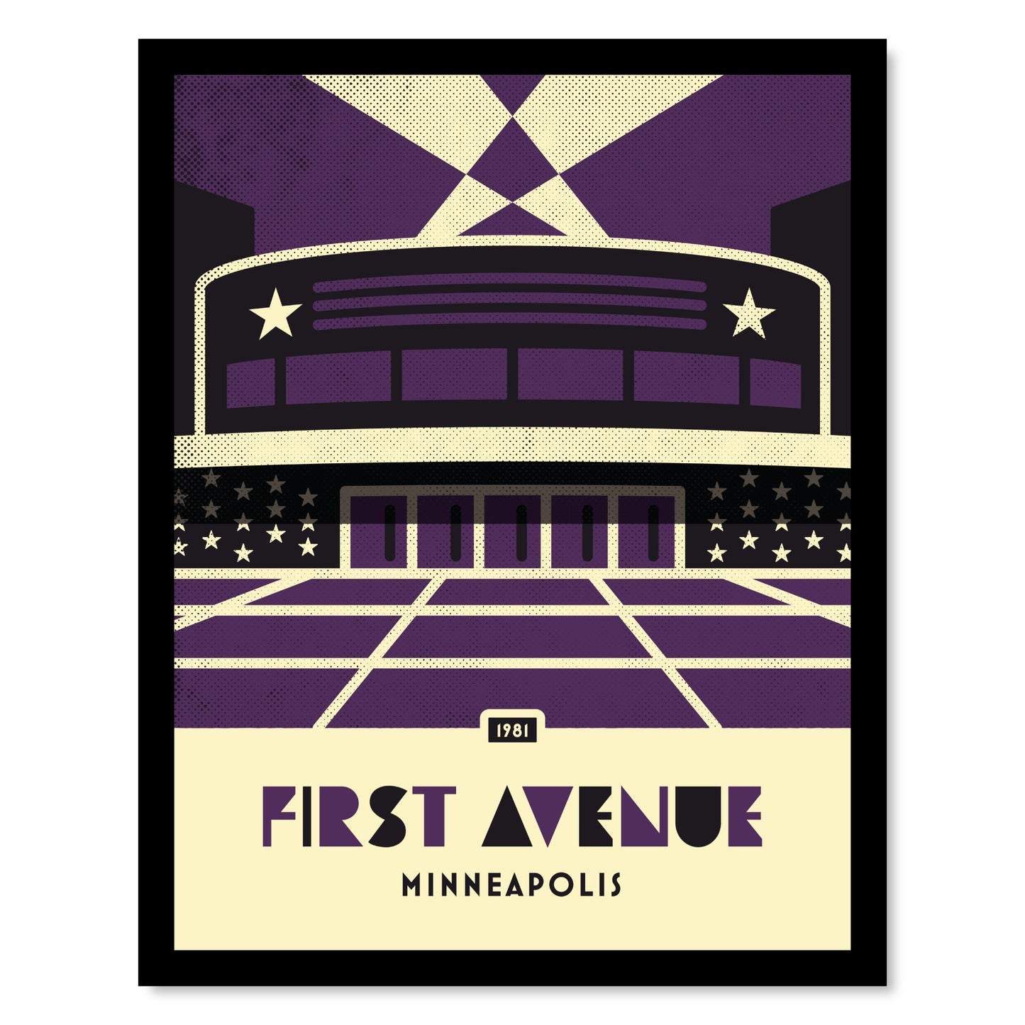 First Avenue Evolution, Minimalist, set of 4, Framed