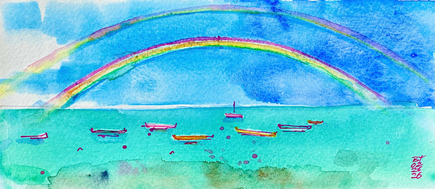 Double Rainbow over Canoes, 02.26.26