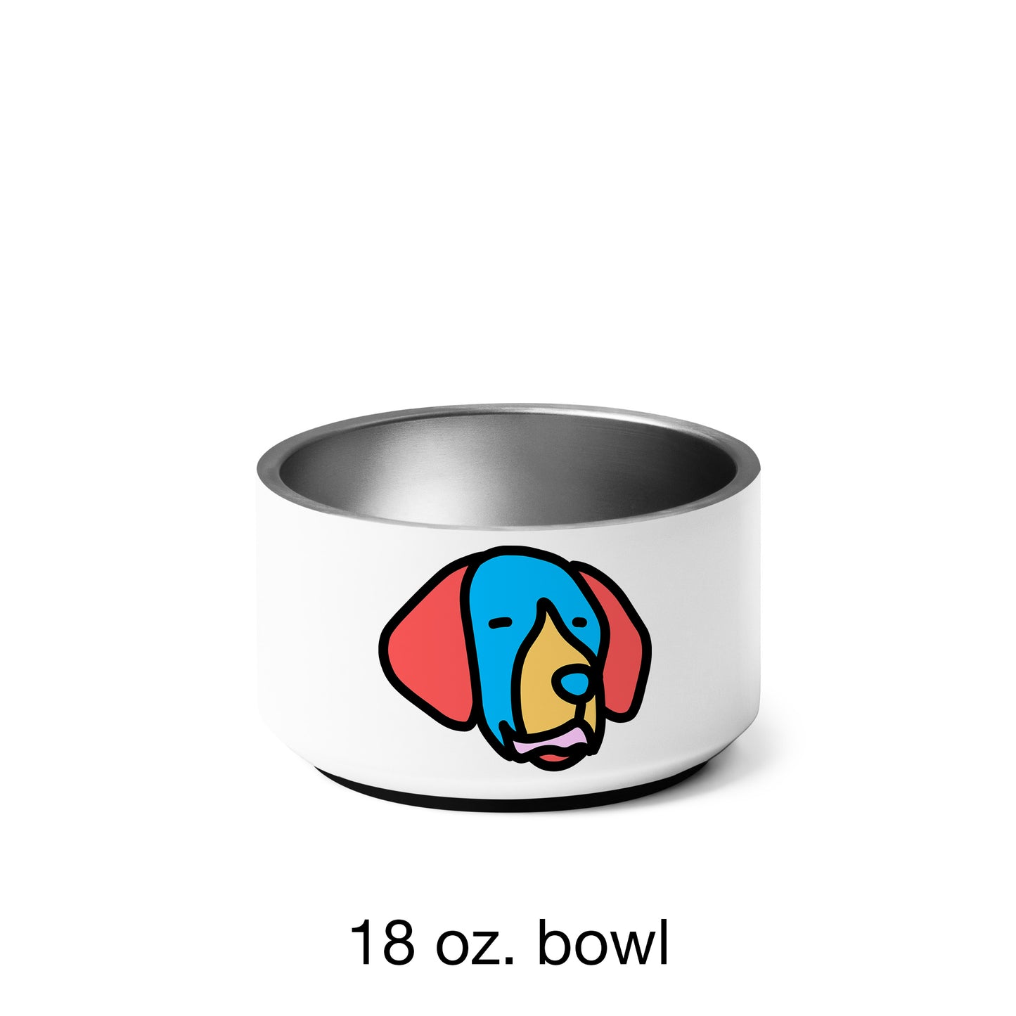 Pop-Art Golden Retriever, with Custom Name, Bowl