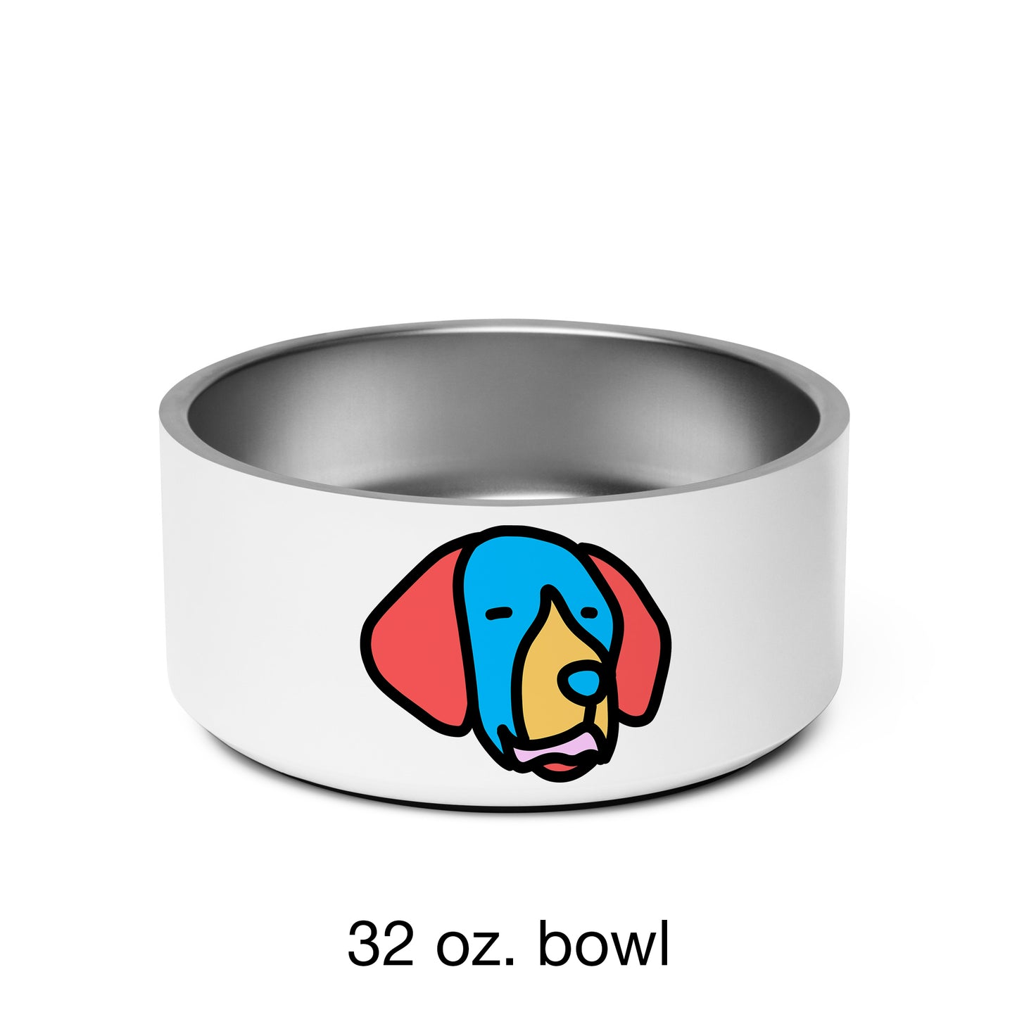 Pop-Art Golden Retriever, with Custom Name, Bowl