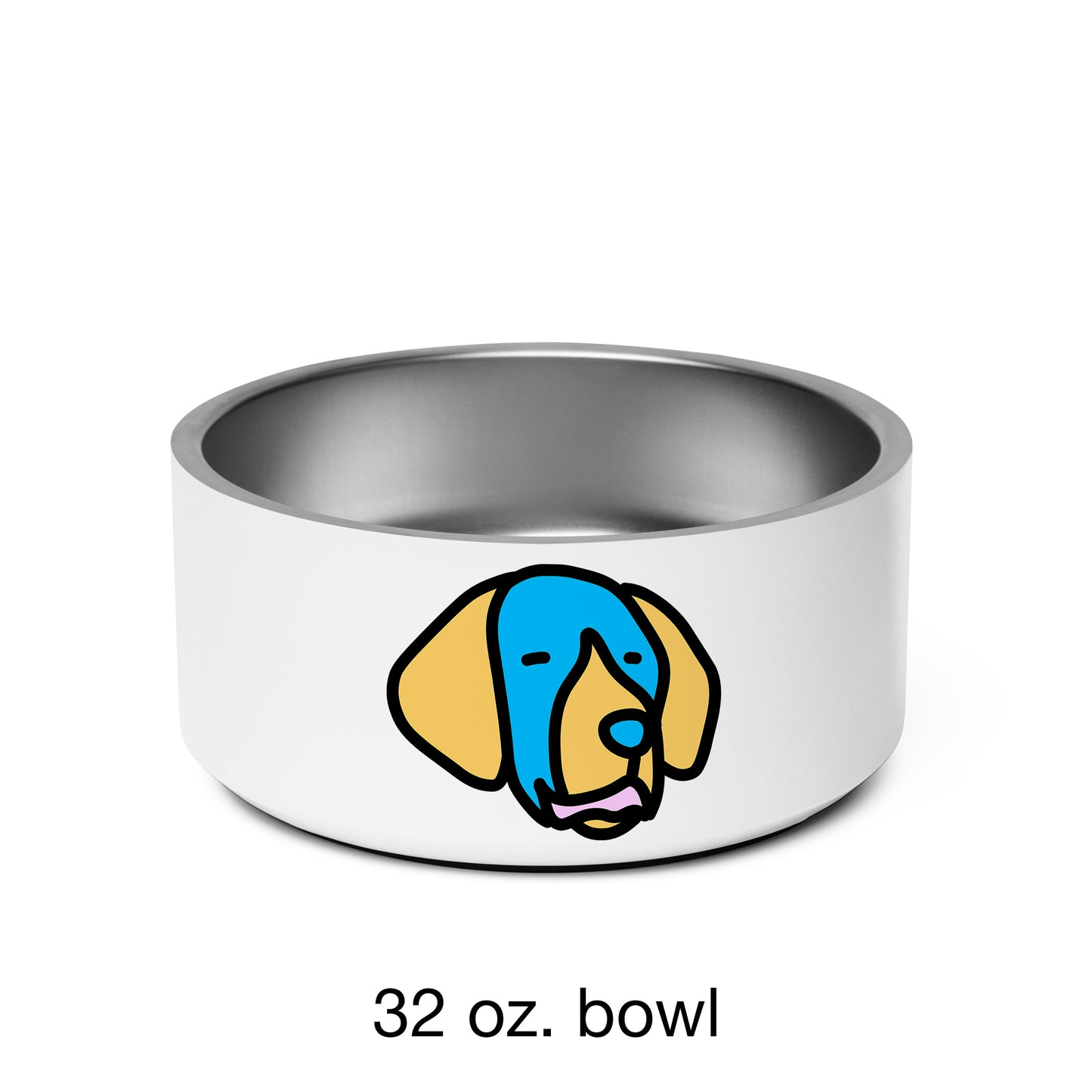 Pop-Art Golden Retriever, with Custom Name, Bowl