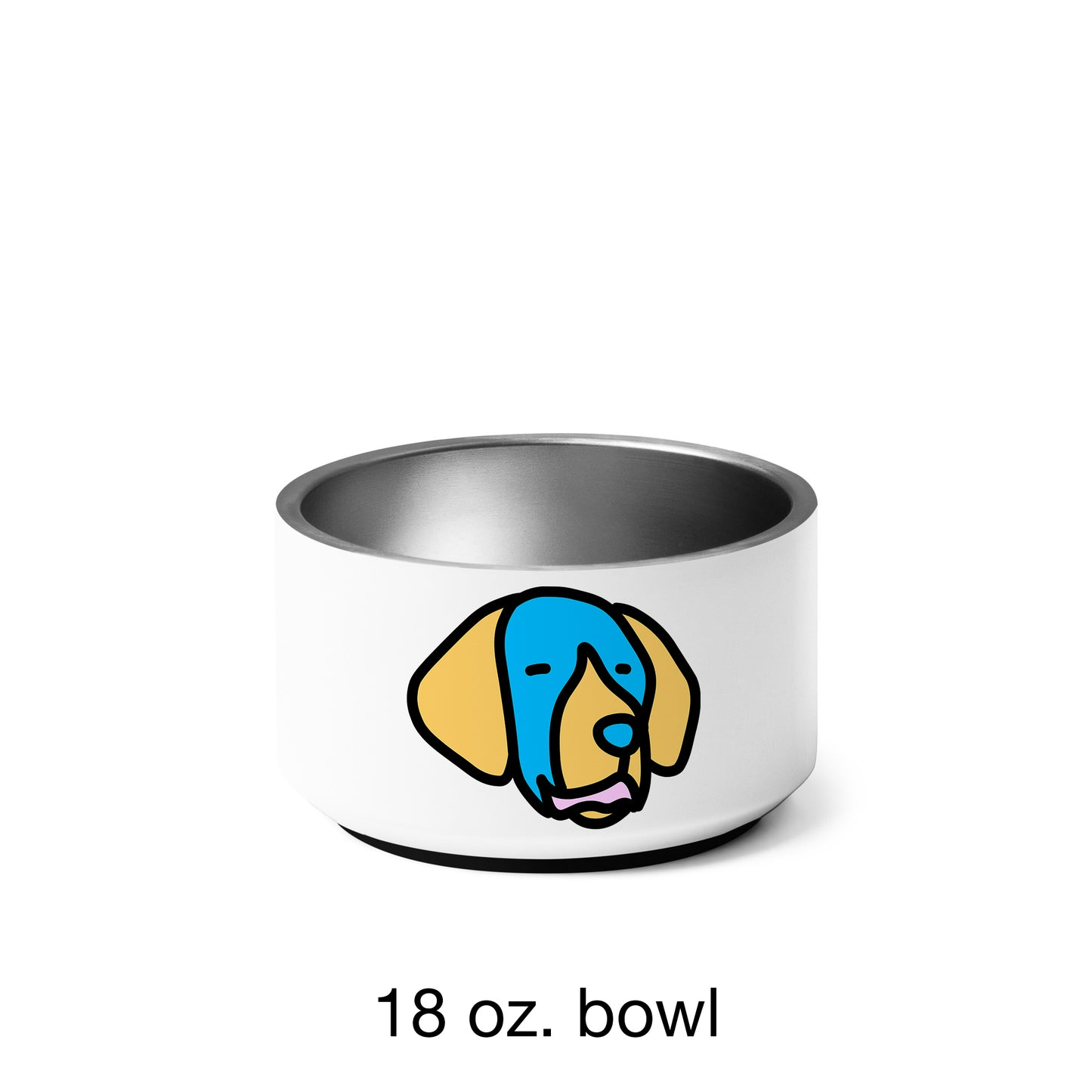 Pop-Art Golden Retriever, with Custom Name, Bowl