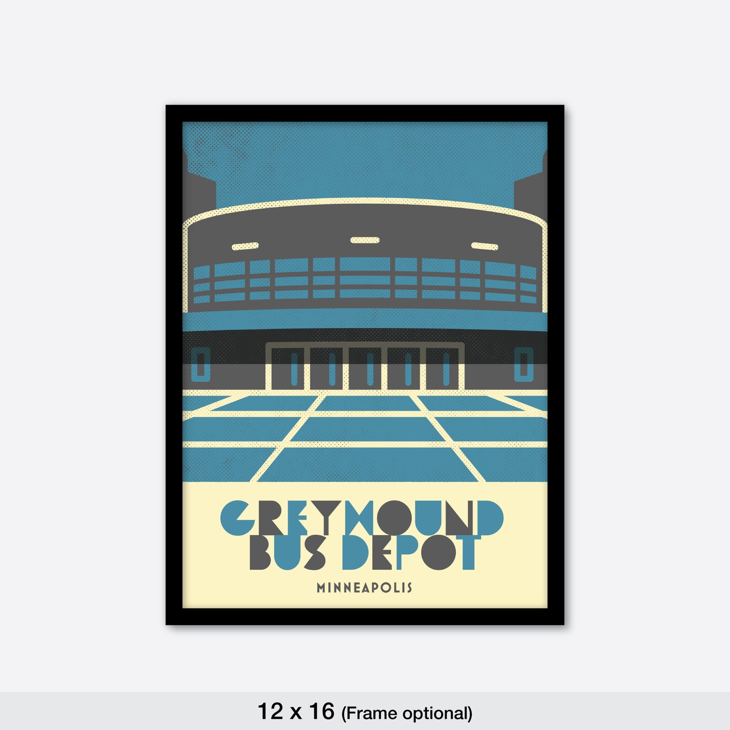 Greyhound Bus Depot, Minnesota, Minimalist Art