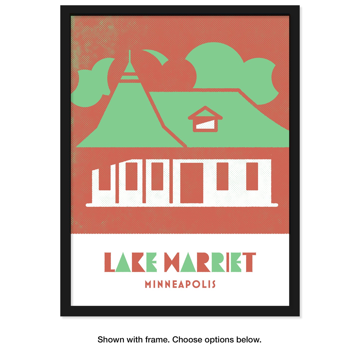 Lake Harriet, Minneapolis, Minnesota, Minimalist Art, Poster Print