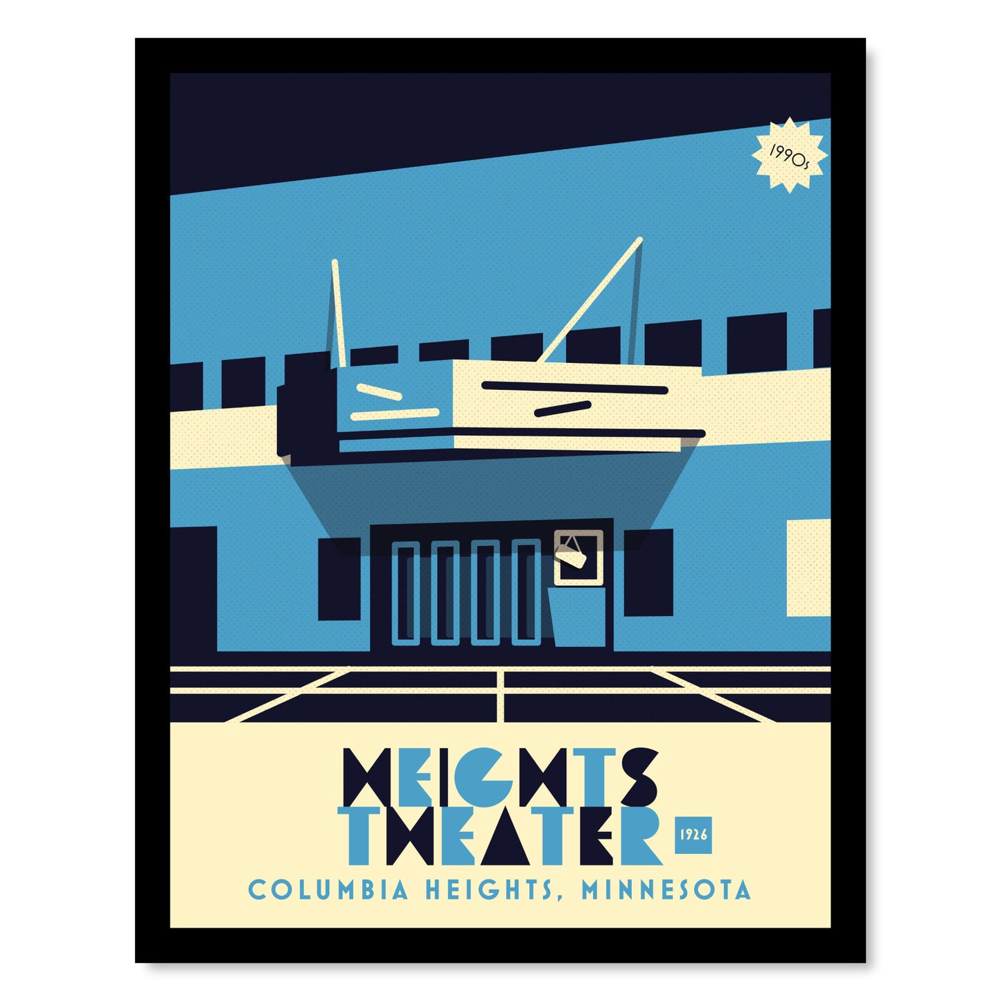 Heights Theater, Columbia Heights, 1990s, Minnesota, Minimalist Art