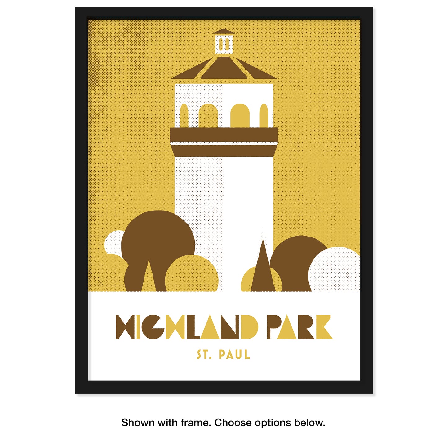 Highland Park, St. Paul, Minnesota, Minimalist Art, Poster Print