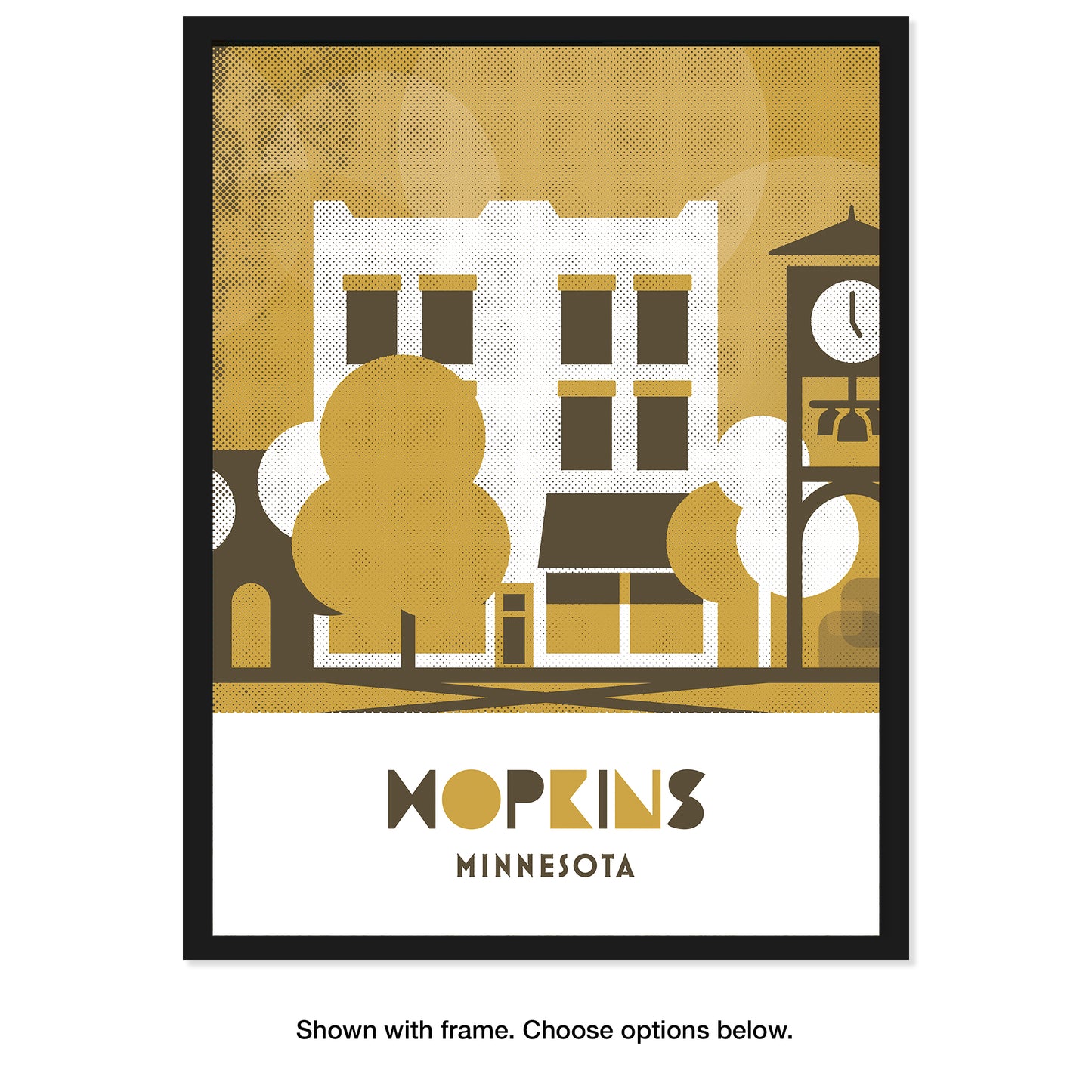 Hopkins, Minnesota, Minimalist Art, Poster Print