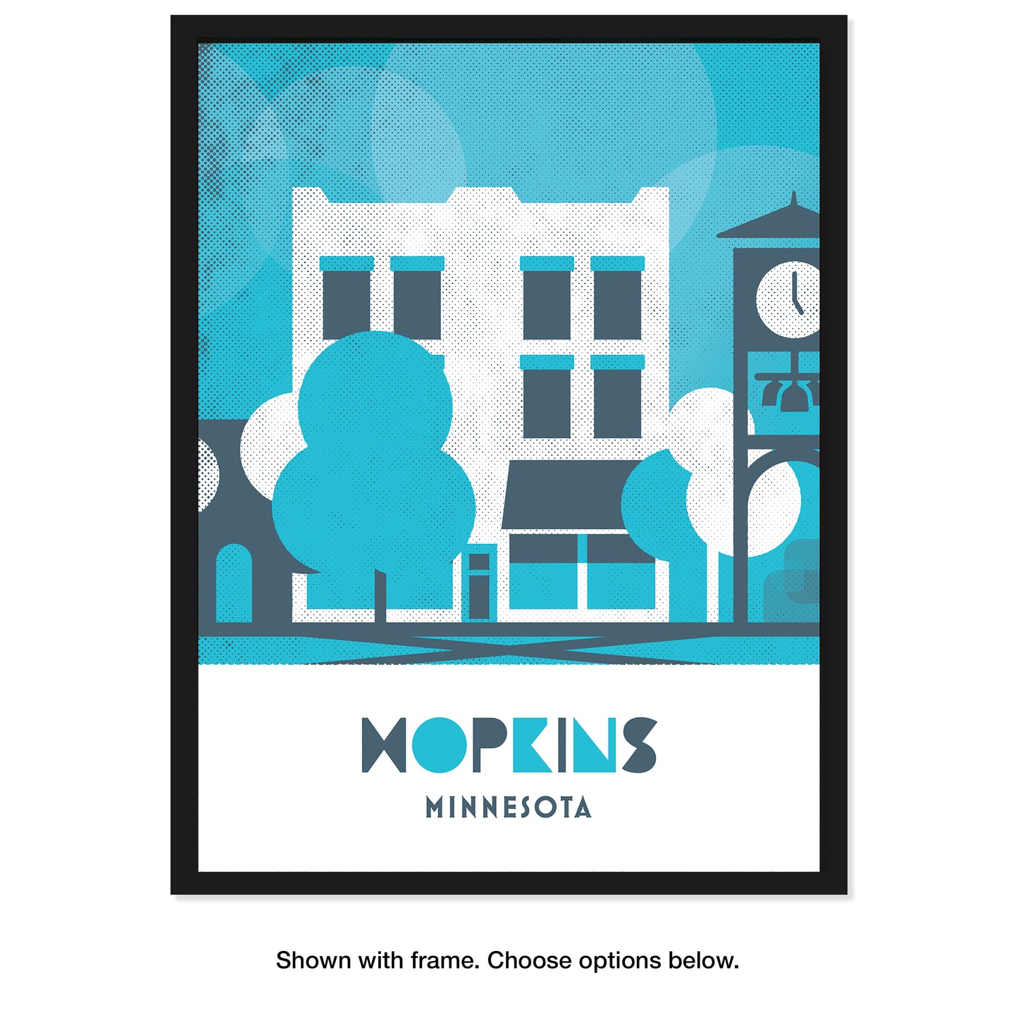 Hopkins, Minnesota, Minimalist Art, Poster Print