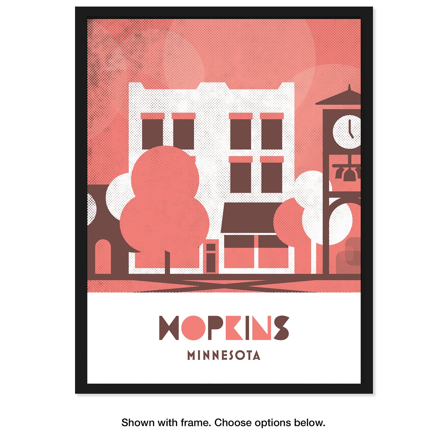 Hopkins, Minnesota, Minimalist Art, Poster Print
