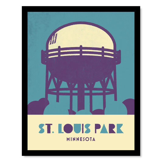 St. Louis Park, Minnesota, Minimalist Art Vintage Colors